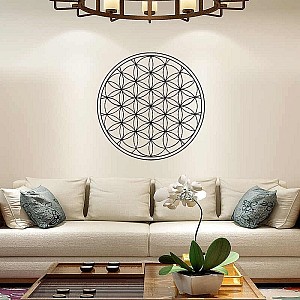 Трафарет - Цветок жизни - Фотография интерьере 1