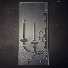 Трафарет - Люстра половинка